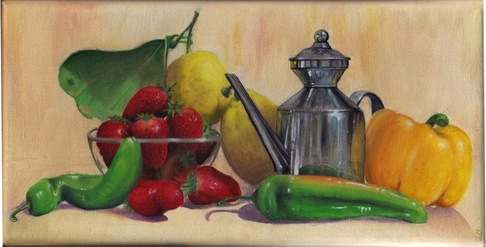 Riccardo Manganelli | olio con natura morta