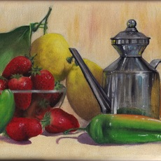 Riccardo Manganelli | olio con natura morta