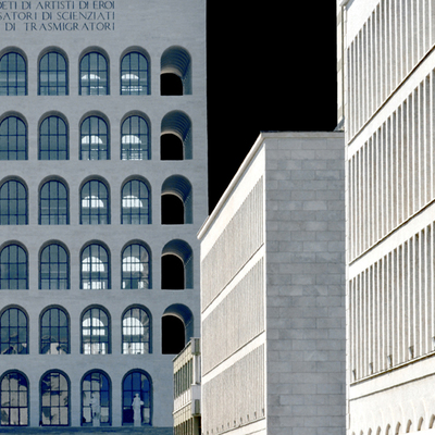  | Roma Eur 86, Prospettiva Colosseo Quadrato e Viale Civiltà Italiana