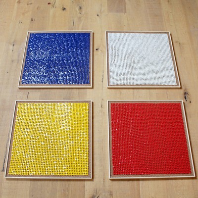  | Senza titolo (né appuntamenti) in monocromo blu,bianco,giallo e rosso