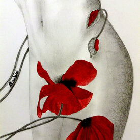  | &rsquo;&rsquo;red words &rsquo;&rsquo;   ..(series....flowers woman)