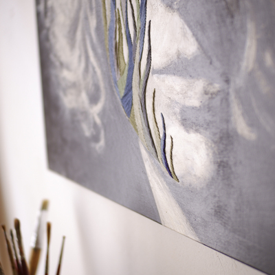  | &rdquo;TraMe&rdquo; Particolare del ricamo in rilievo sul dipinto