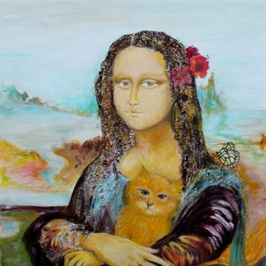Grazia Badari | Monna Lisa con Gatto (in un mondo idilliaco)