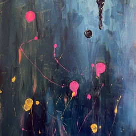 Fabrizio Fragano | Cielo utopico magenta, oro e blu