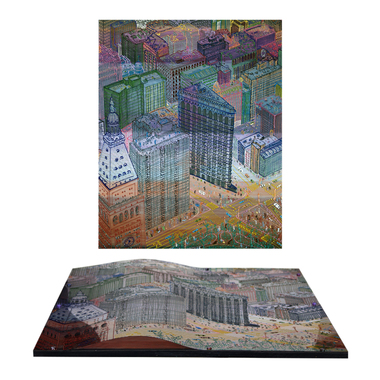 Pietro Dente | Aria dura per la finzione di uno scorcio urbano - New York - omaggio a P. Klee