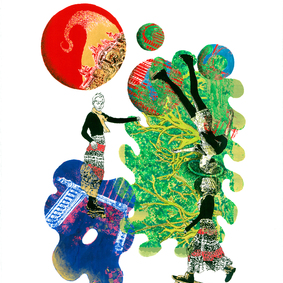 Tanya Morand | ”Louve x 2, Célestine with Green Halo”