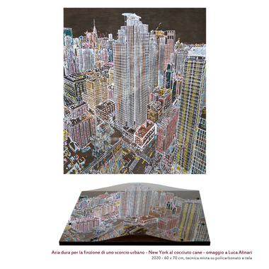 Pietro Dente | Aria dura per la finzione di uno scorcio urbano 274 (New York al cocciuto cane - omaggio a Luca Alinari)