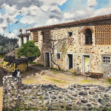 Francesco Tombari | La quiete, casolare toscano