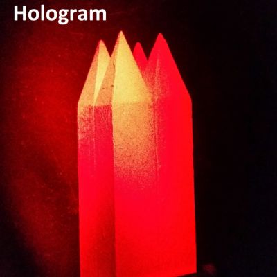  | Scultura lignea.Set up laser.per Ologramma.